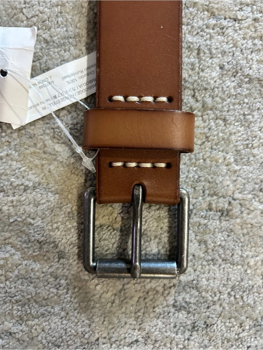 J. Crew Men’s Tan Leather Dress Belt